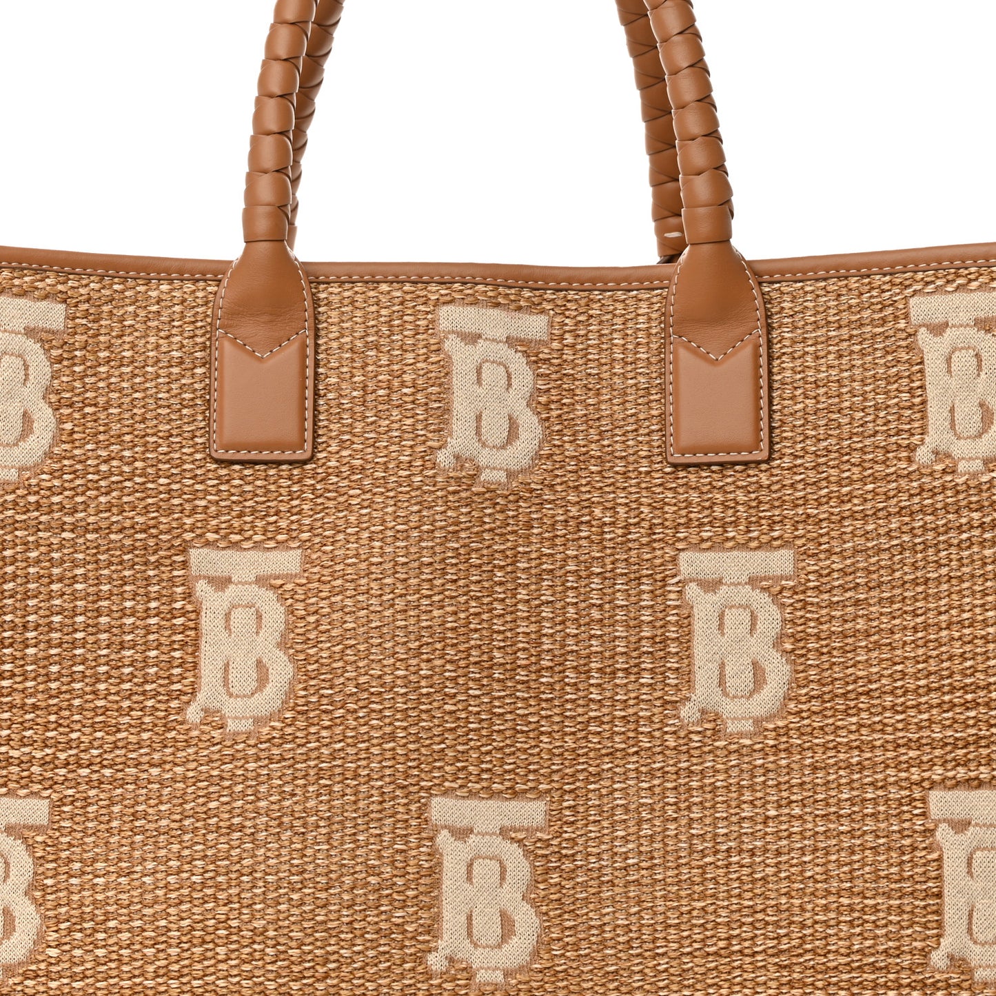 Raffia Calfskin Large Freya Tote Natural