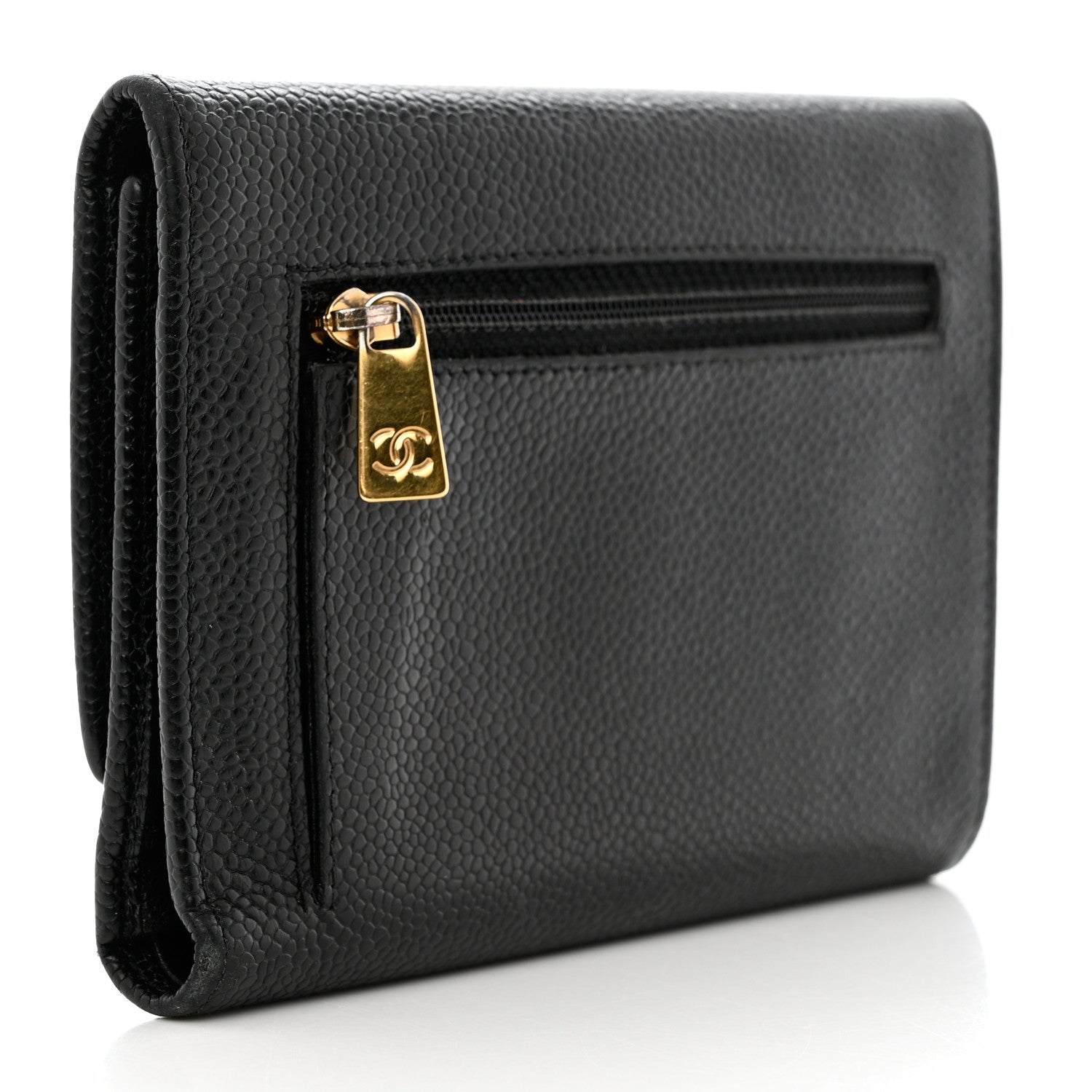 Chanel Caviar Timeless CC Flap Wallet Black 3 of 9