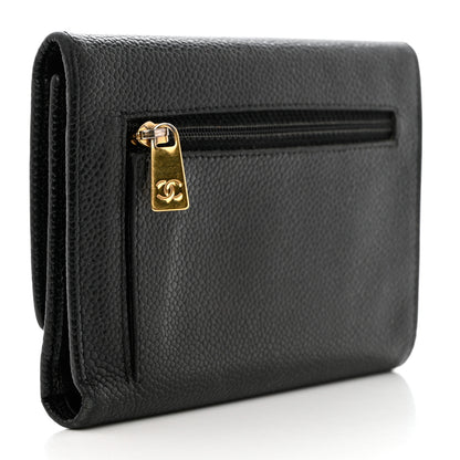 Chanel Caviar Timeless CC Flap Wallet Black 3 of 9