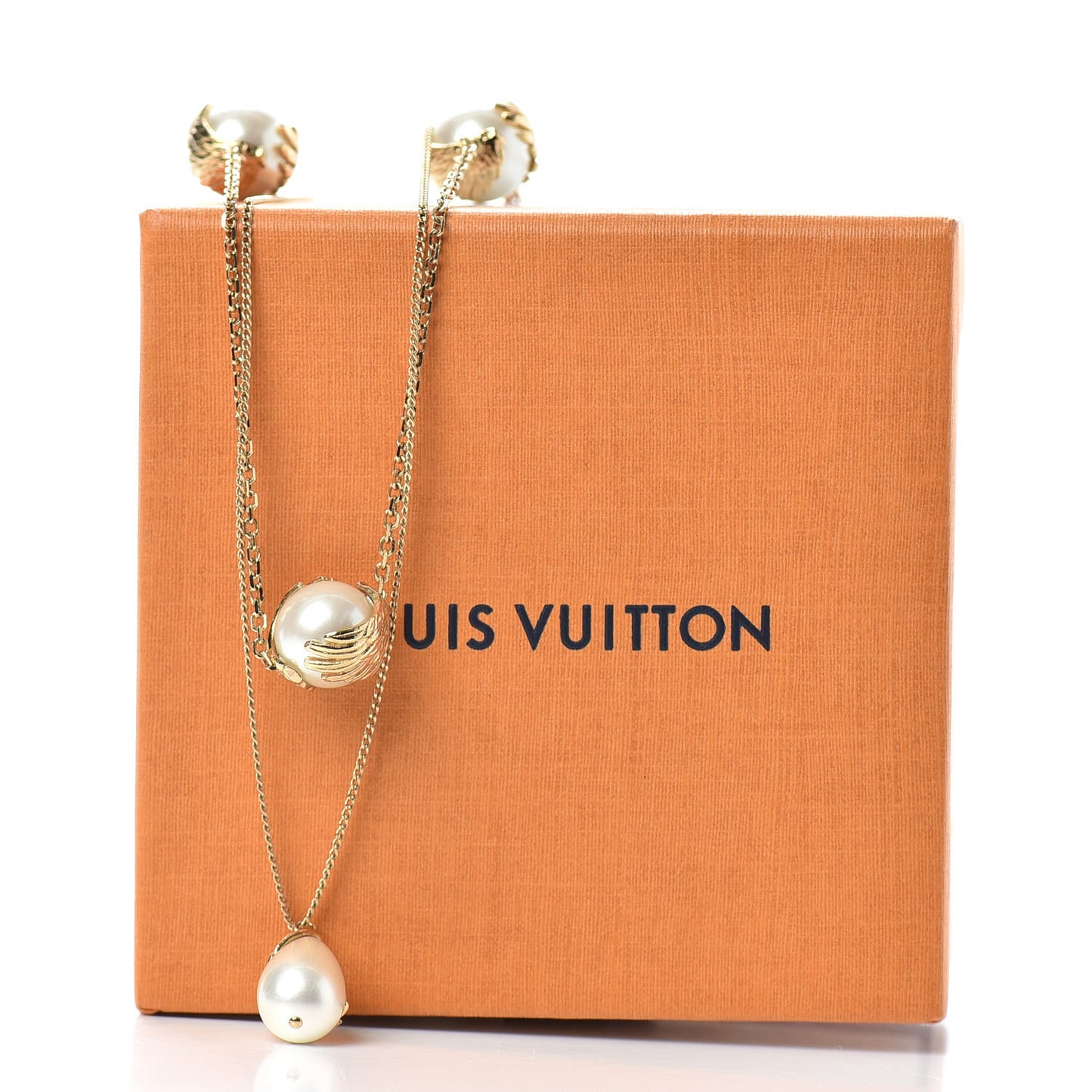 Pearl Angels Long Necklace Gold