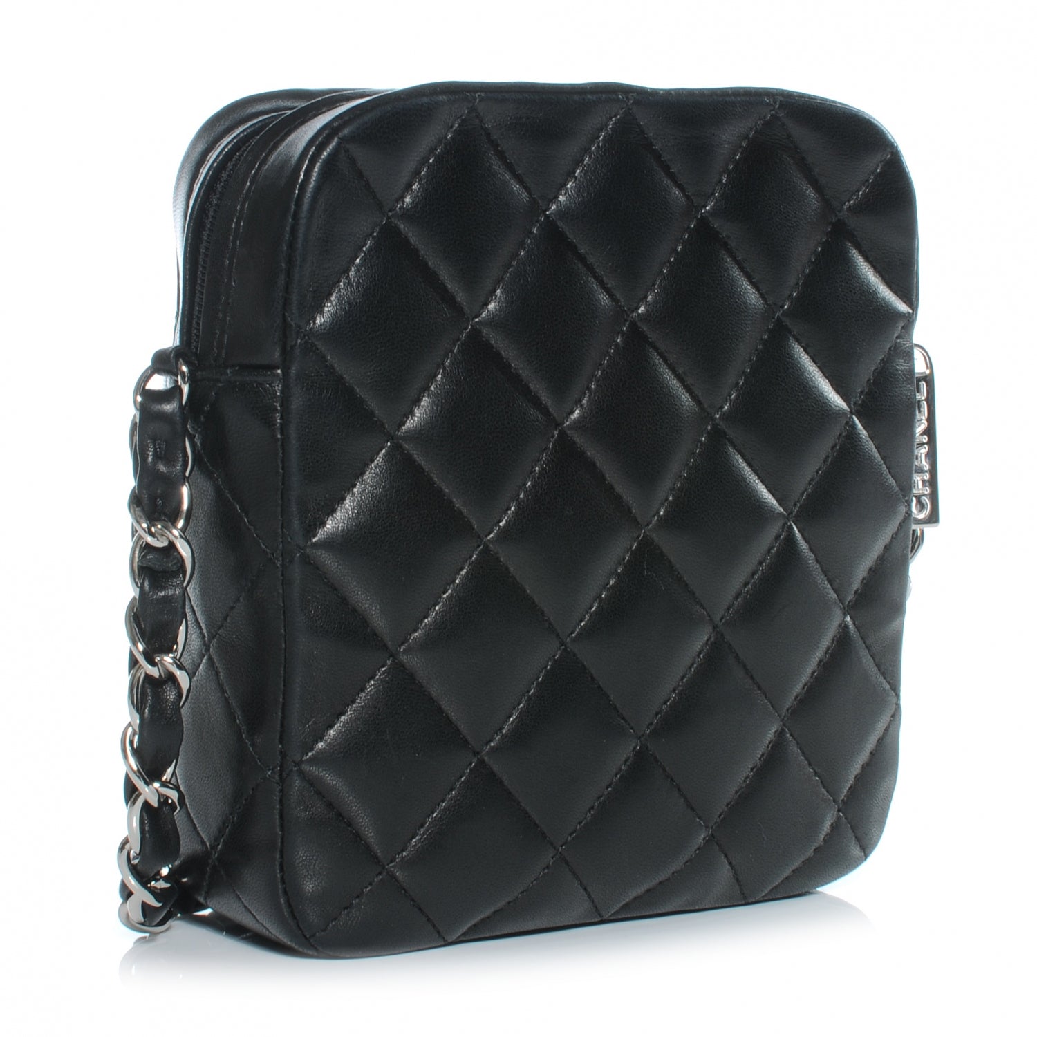 Chanel Lambskin Quilted Small Messenger Bag Black 3 of 7
