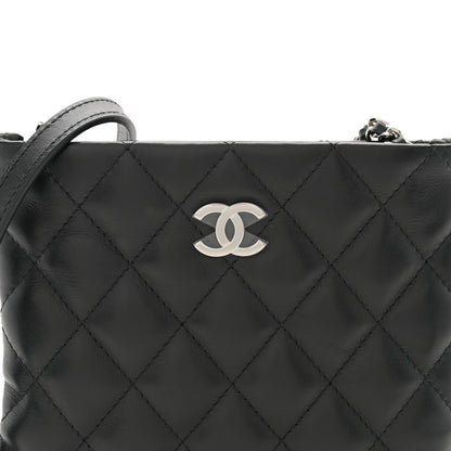 Chanel Lambskin Quilted Crossbody Bag Black 8 of 10