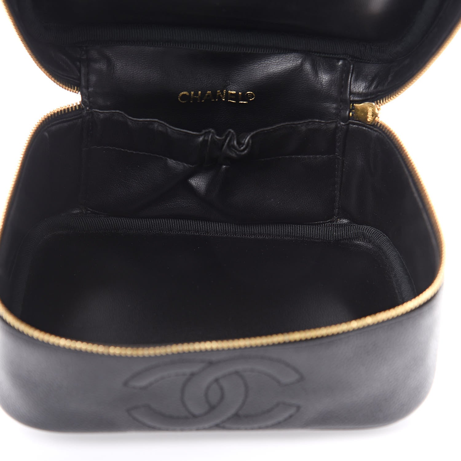 Chanel Caviar Vanity Cosmetic Case Black 4 of 10