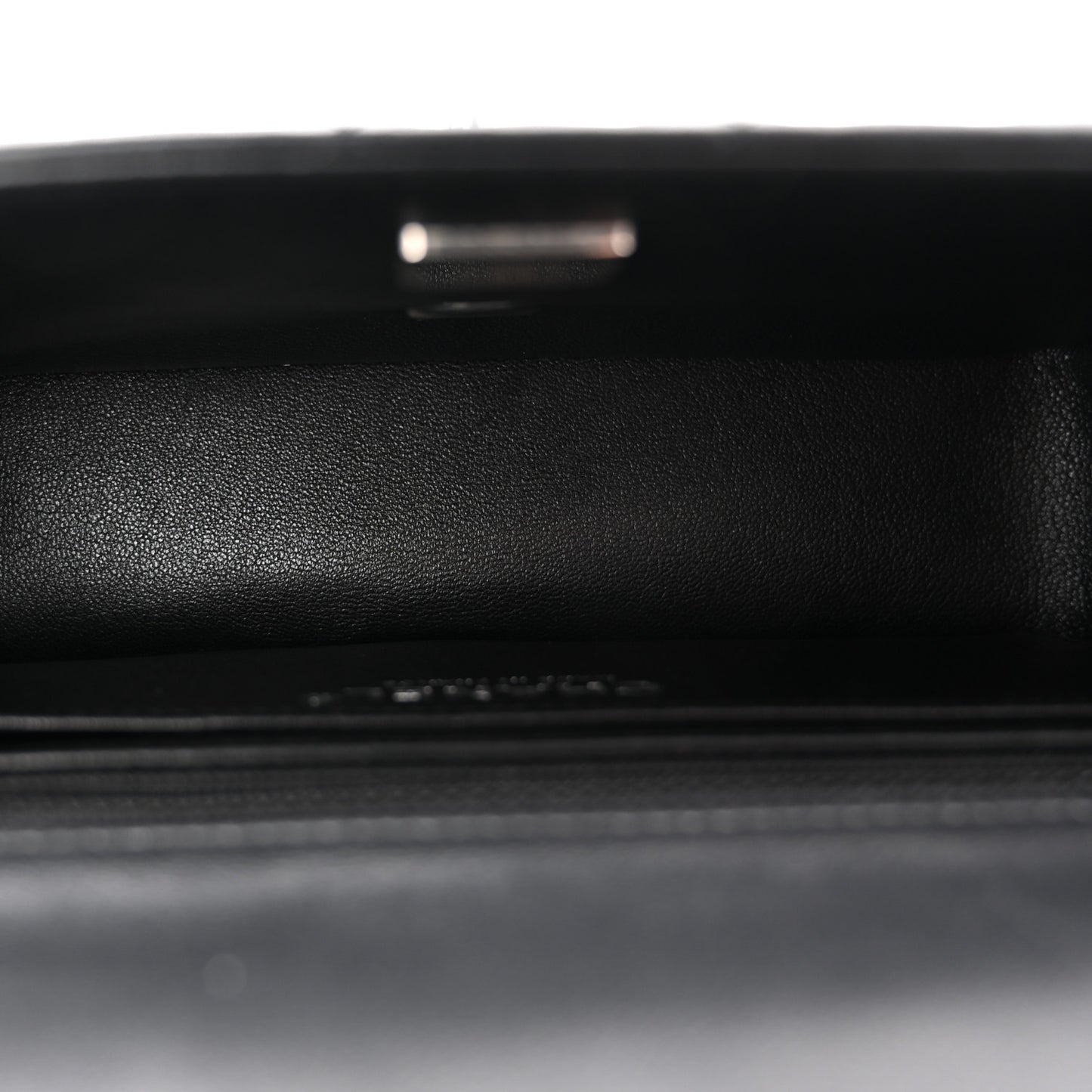 Lambskin Quilted Mini Rectangular Flap Black