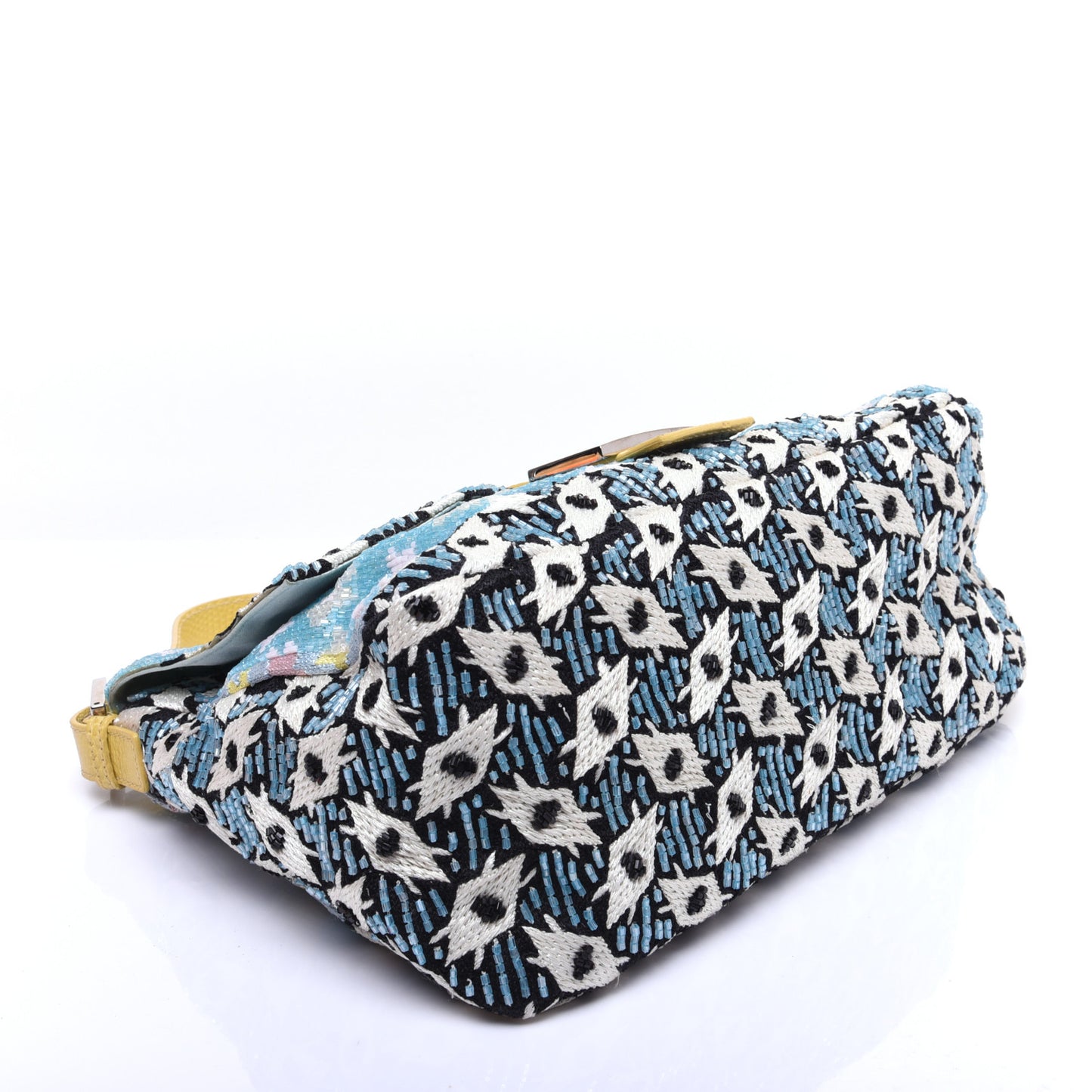 Beaded Lizard Mama Baguette Blue Yellow