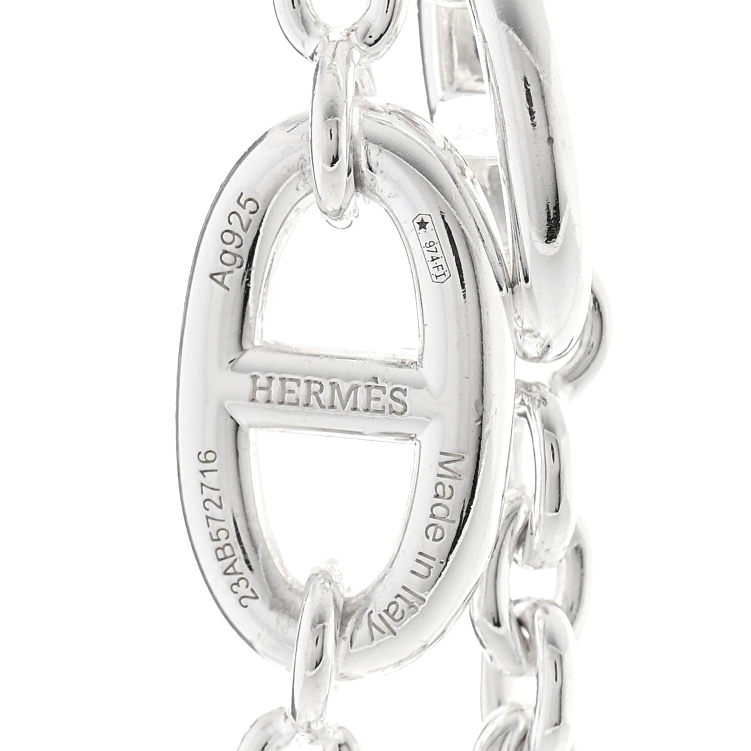 Hermes Sterling Silver Farandole Necklace 120 5 of 6