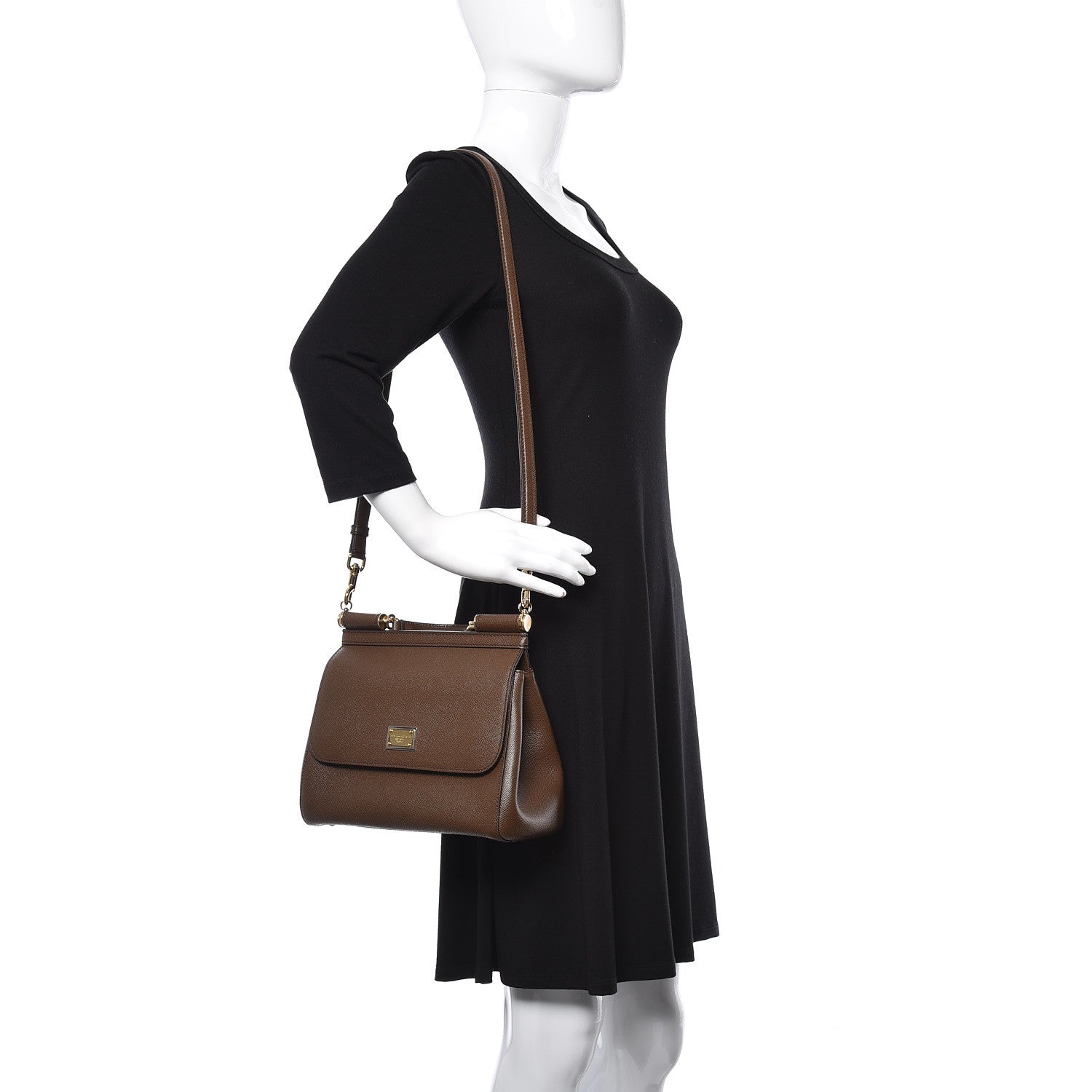 Dolce & Gabbana Dauphine Medium Miss Sicily Satchel Brown 2 of 12