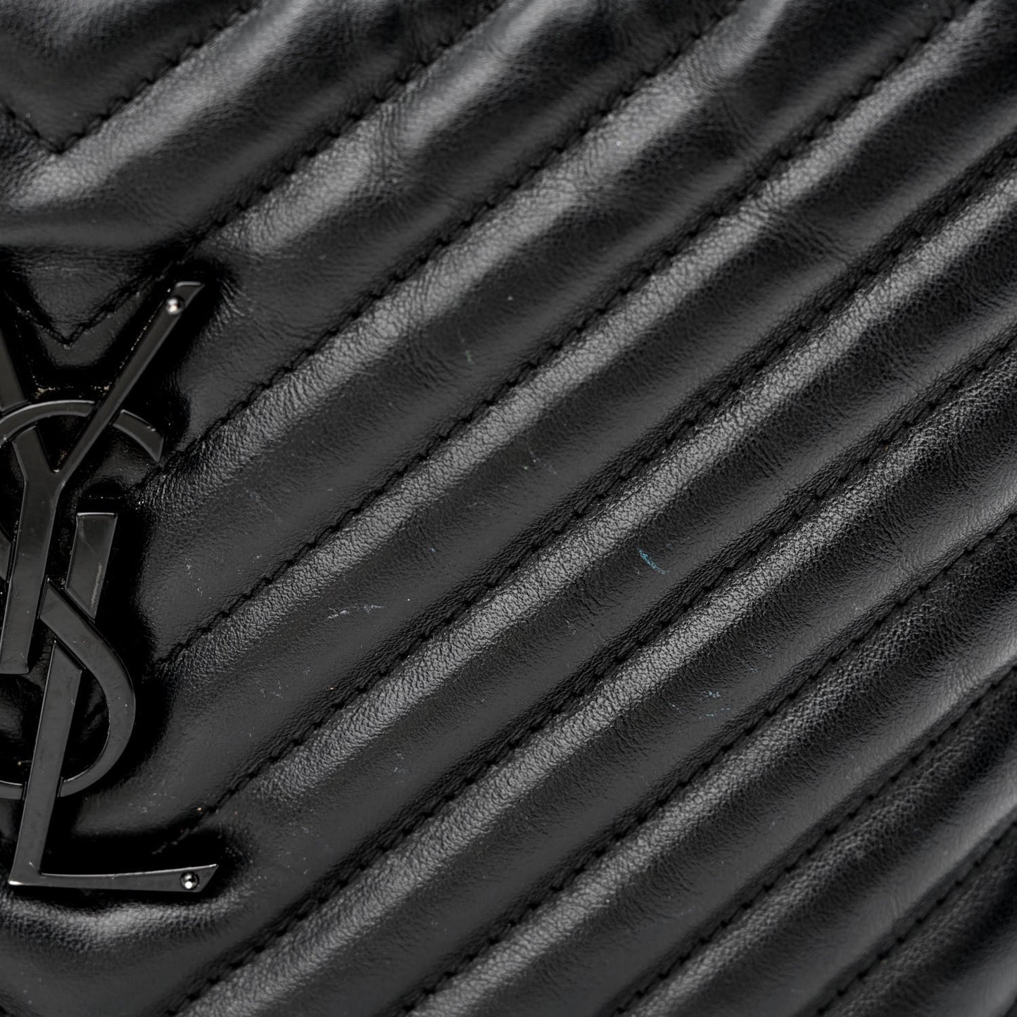 Calfskin Matelasse Monogram Monochrome Lou Camera Bag Black