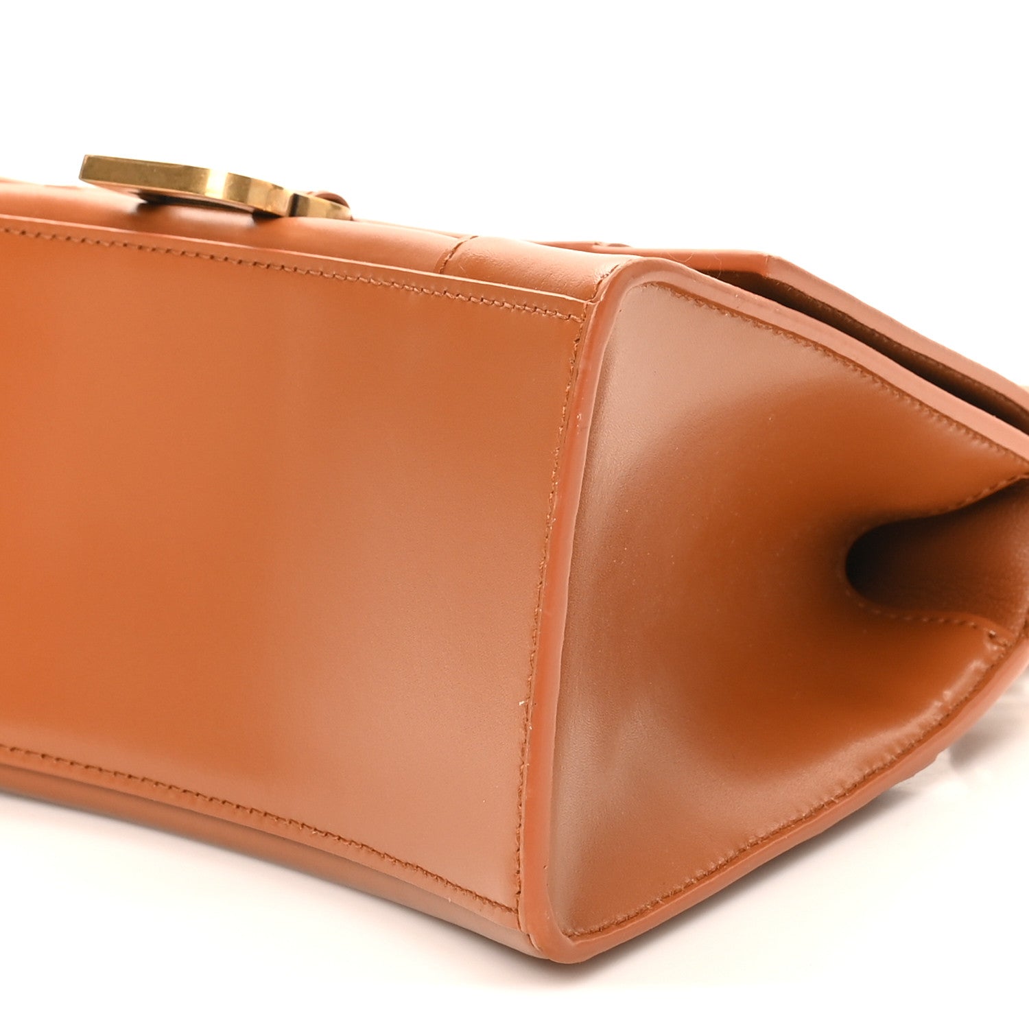 Balenciaga Shiny Box Calfskin Small Hourglass Top Handle Bag Camel 8 of 10