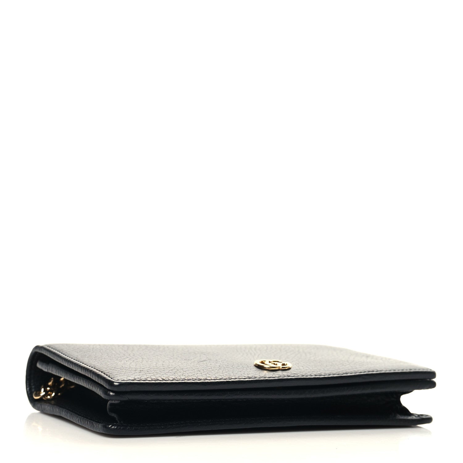 Gucci Calfskin Mini GG Marmont Chain Wallet Black 4 of 11