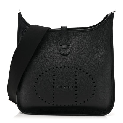 Hermes Taurillon Clemence EVELYNE III PM Bleu Nuit 1 of 12