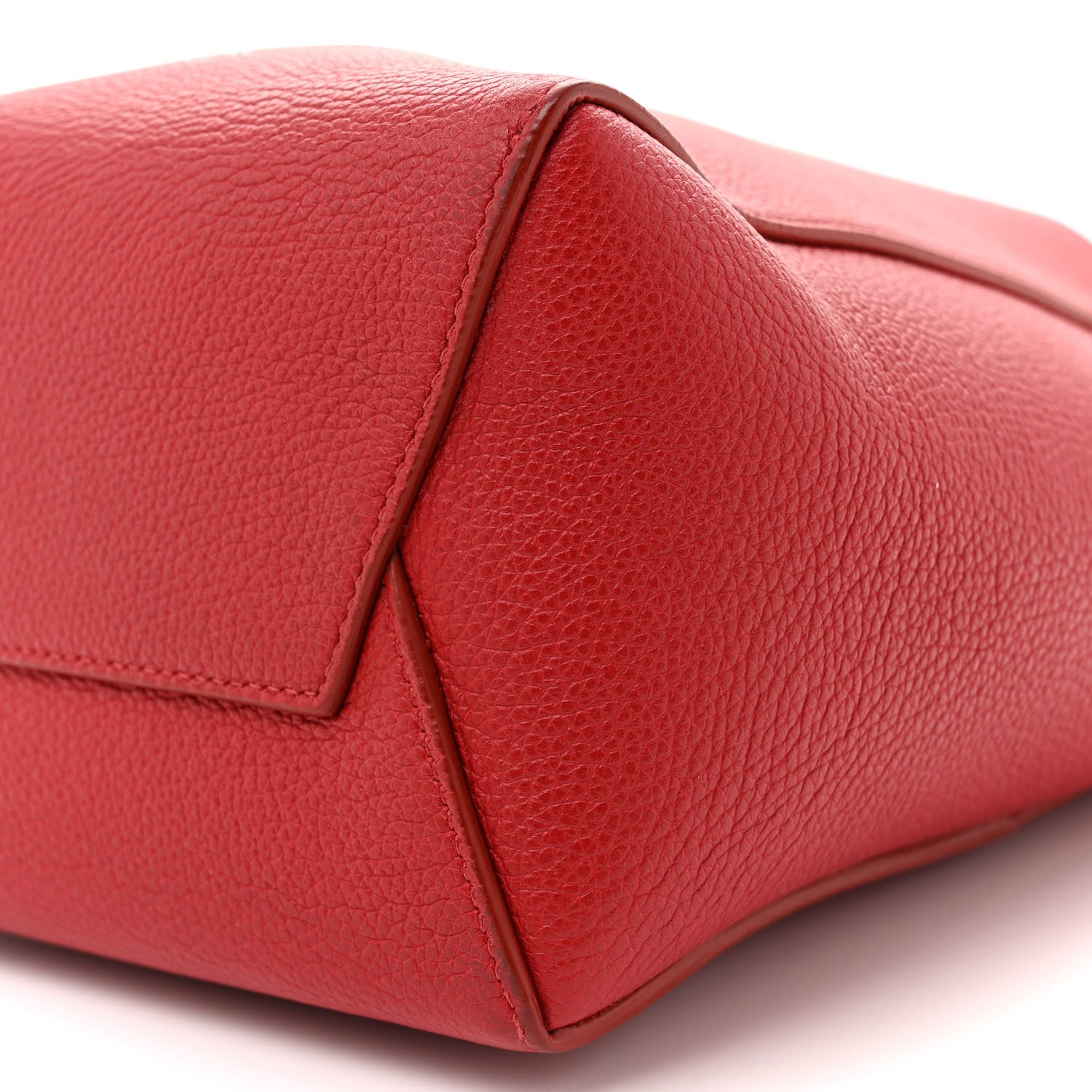 Celine Soft Grained Calfskin Small Sangle Bucket Bag Red 10 of 15
