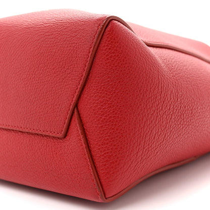 Celine Soft Grained Calfskin Small Sangle Bucket Bag Red 10 of 15