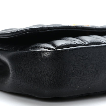 Versace Nappa Quilted Virtus Evening Bag Black 7 of 8