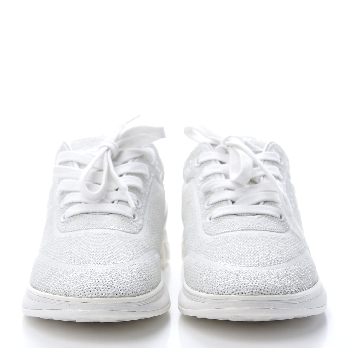 Sequin CC Sneakers 38.5 White