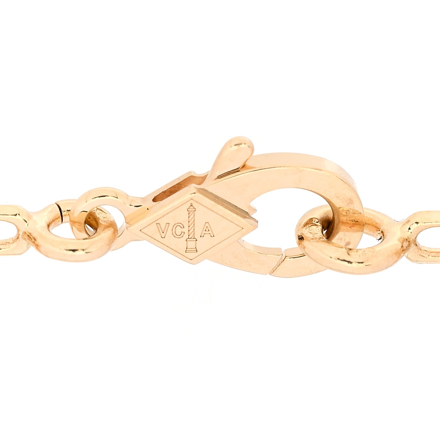 18K Yellow Gold 5 Motifs Guilloche Vintage Alhambra Bracelet