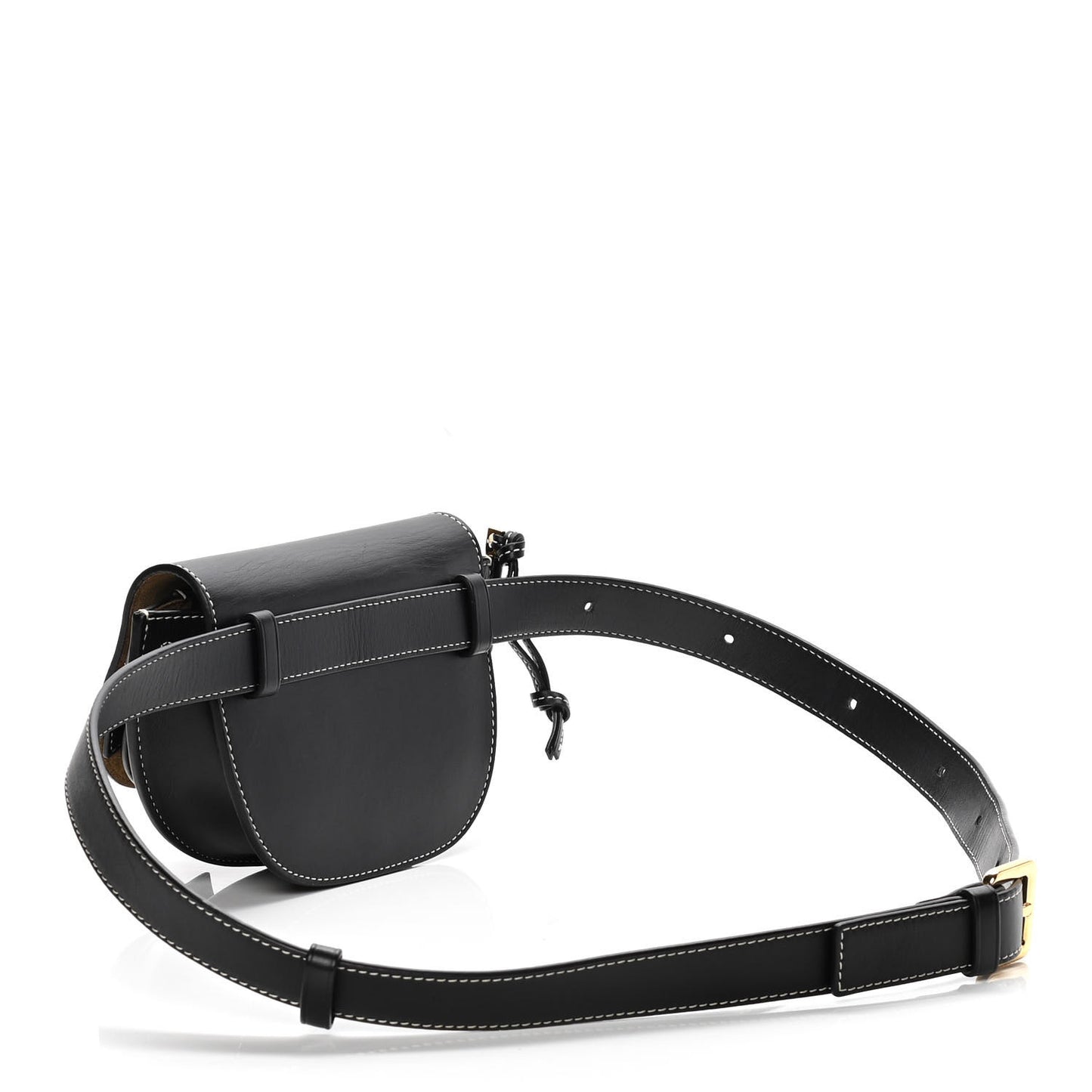 Calfskin Mini Gate Belt Bag Black