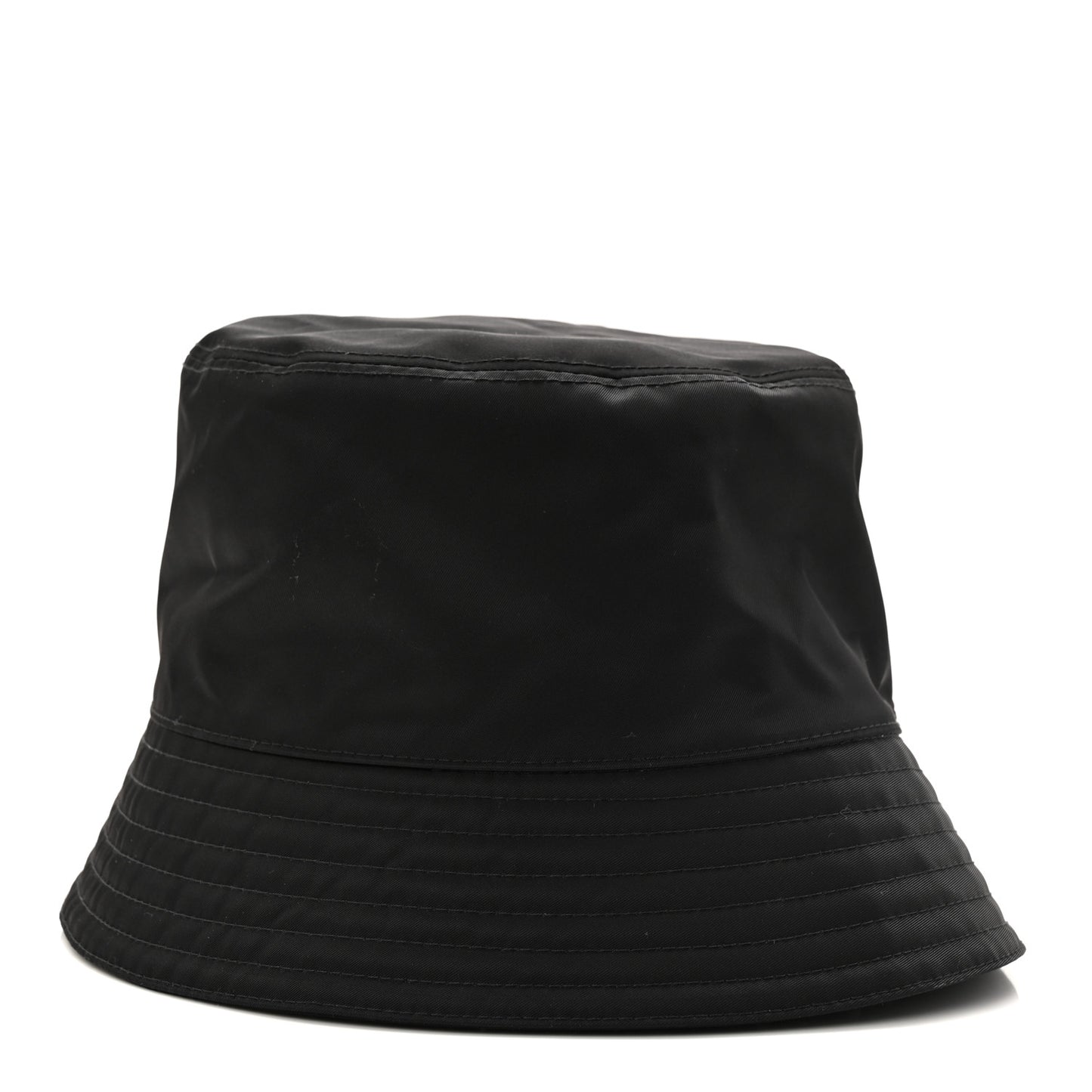 Re-Nylon Metal Triangle Logo Womens Bucket Hat M Black