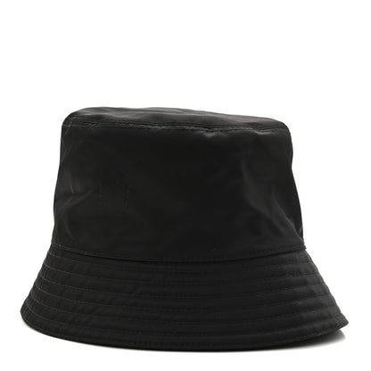 Prada Re-Nylon Metal Triangle Logo Womens Bucket Hat M Black 5 of 8