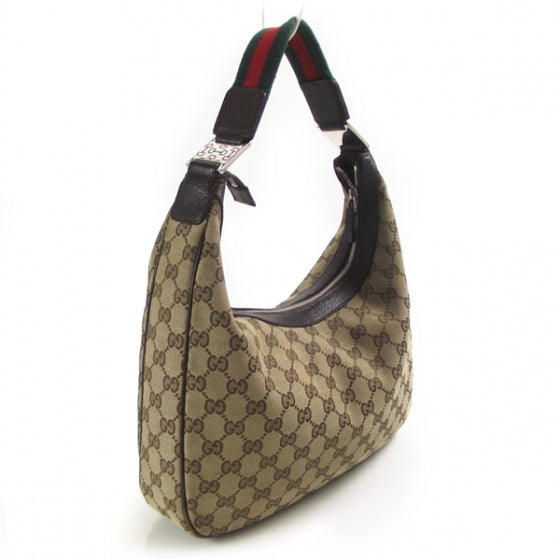Gucci Canvas Monogram Hobo Ebony 3 of 12