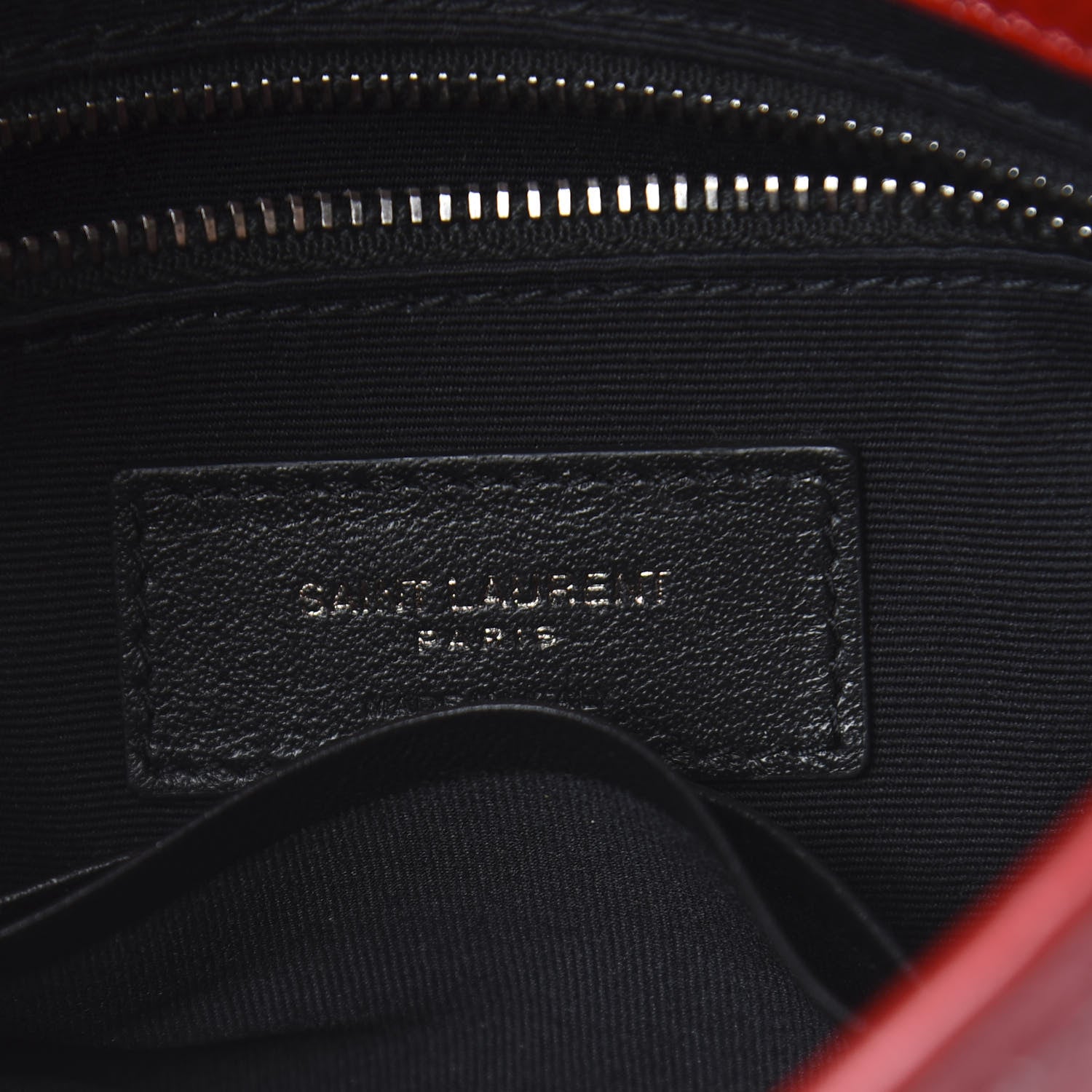 Saint Laurent Crinkled Calfskin Matelasse Monogram Niki Chain Wallet Red 6 of 10