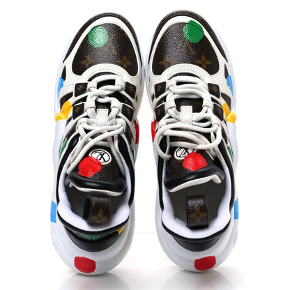 Louis Vuitton LV X YK Calfskin Monogram Dots Monogram Archlight Sneakers White 2 of 12