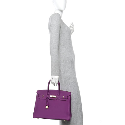 Hermes Togo Birkin 35 Anemone 2 of 9