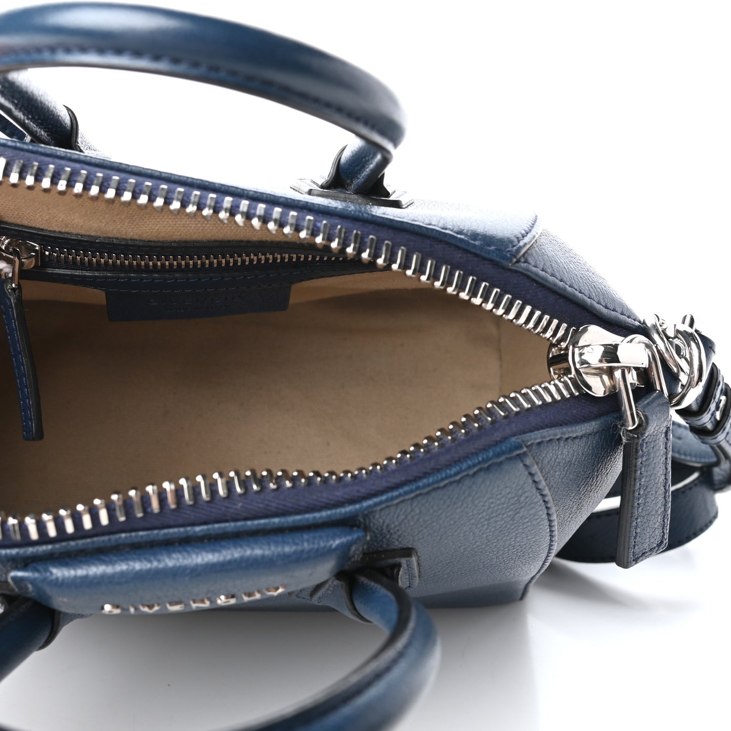 Sugar Goatskin Mini Antigona Night Blue