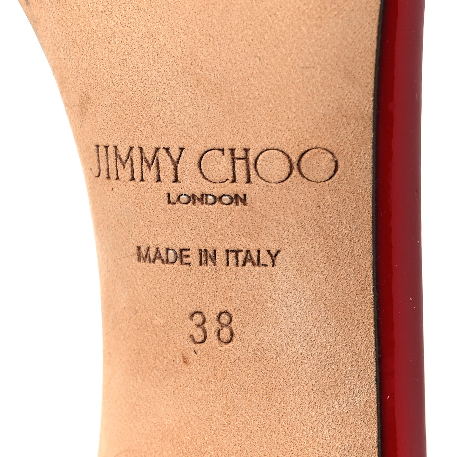 Jimmy Choo Patent Minny 85 Ankle Strap Sandals 38 Red 7 of 8