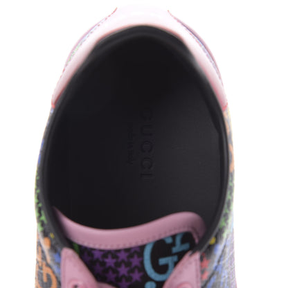Gucci GG Supreme Monogram Psychedelic Womens Ace Sneakers 36.5 Black Multicolor Sugar Pink 7 of 8