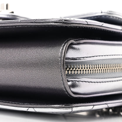 Chanel Metallic Lambskin Like A Wallet Flap Silvery Black 10 of 10