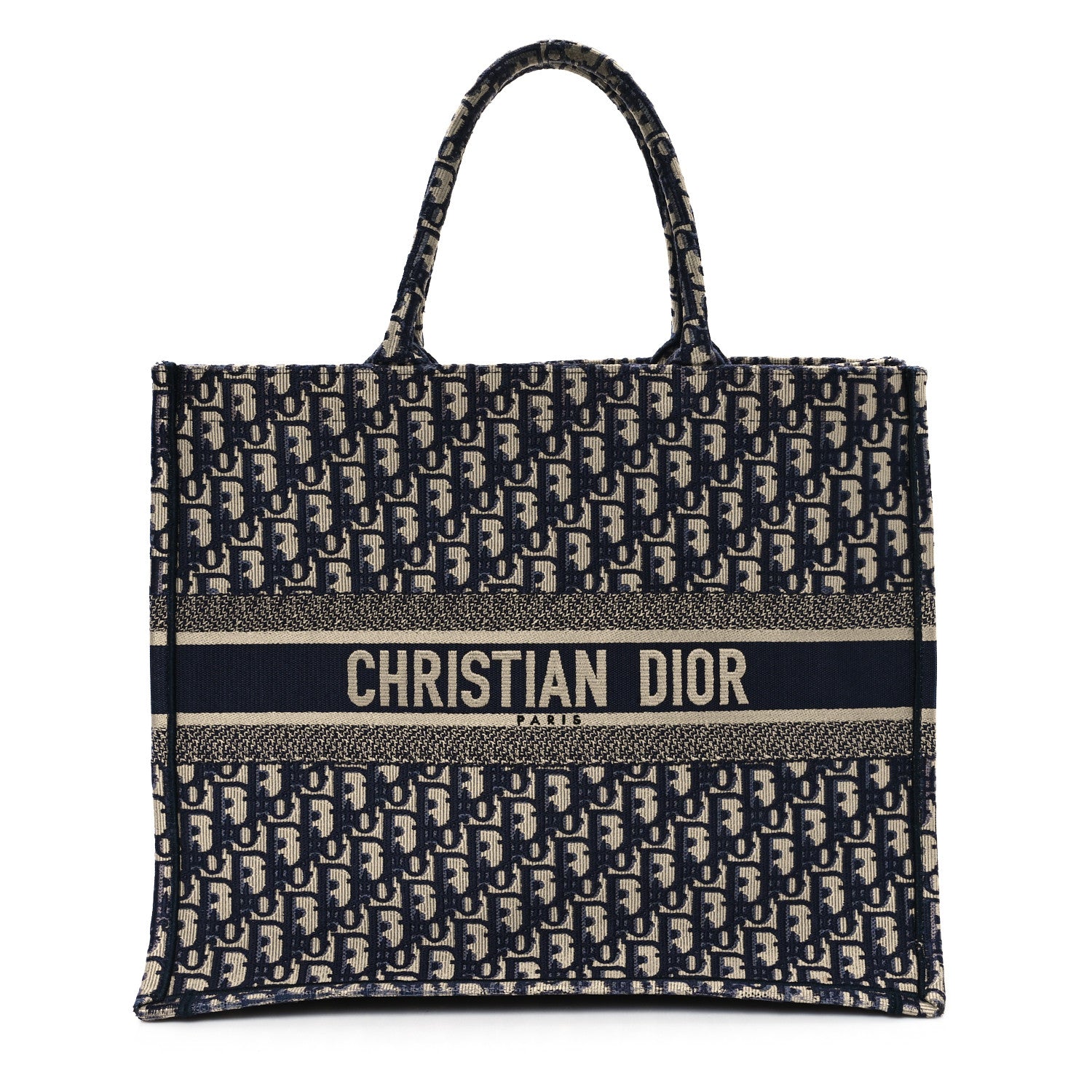 Christian Dior Oblique Large Book Tote Blue Multicolor 1 of 12