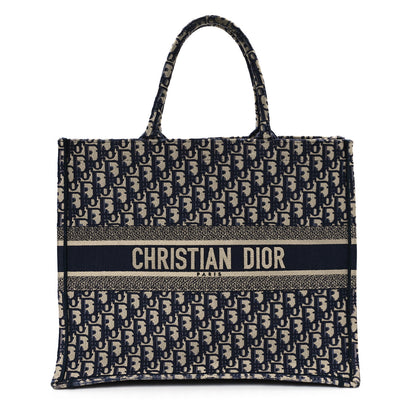 Christian Dior Oblique Large Book Tote Blue Multicolor 1 of 12