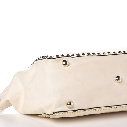 Valentino Garavani Vitello Medium Rockstud Tote Ivory 8 of 13