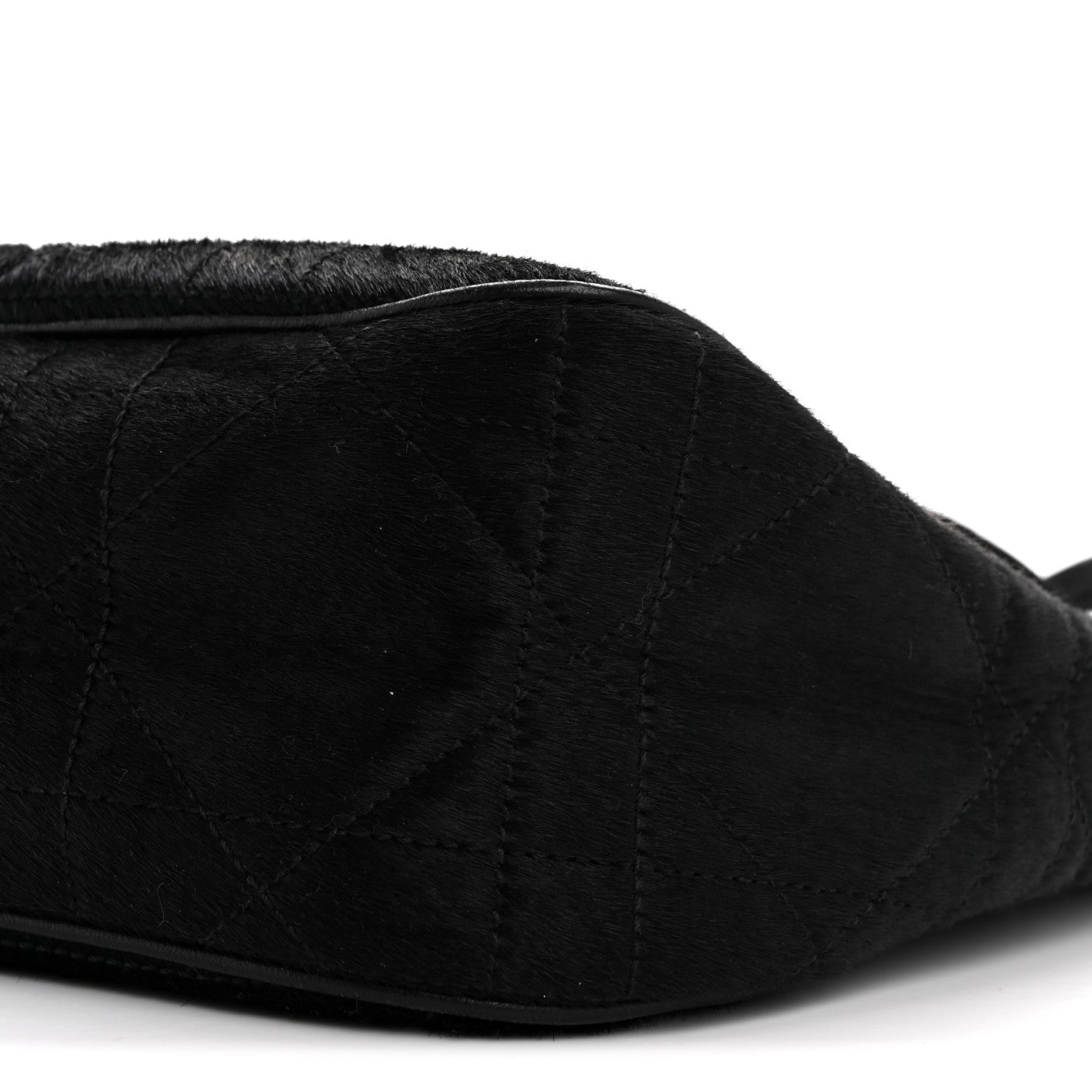 Christian Dior Pony Hair Cannage Drawstring Bag Black 10 of 12