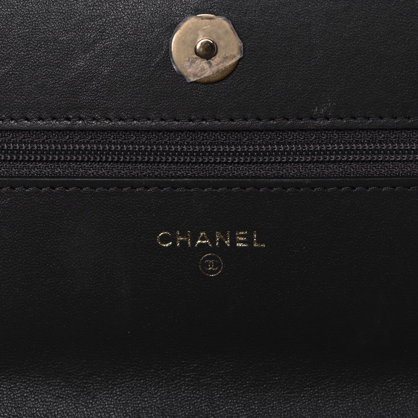 Lambskin Quilted Chanel 19 Wallet On Chain WOC Dark Grey