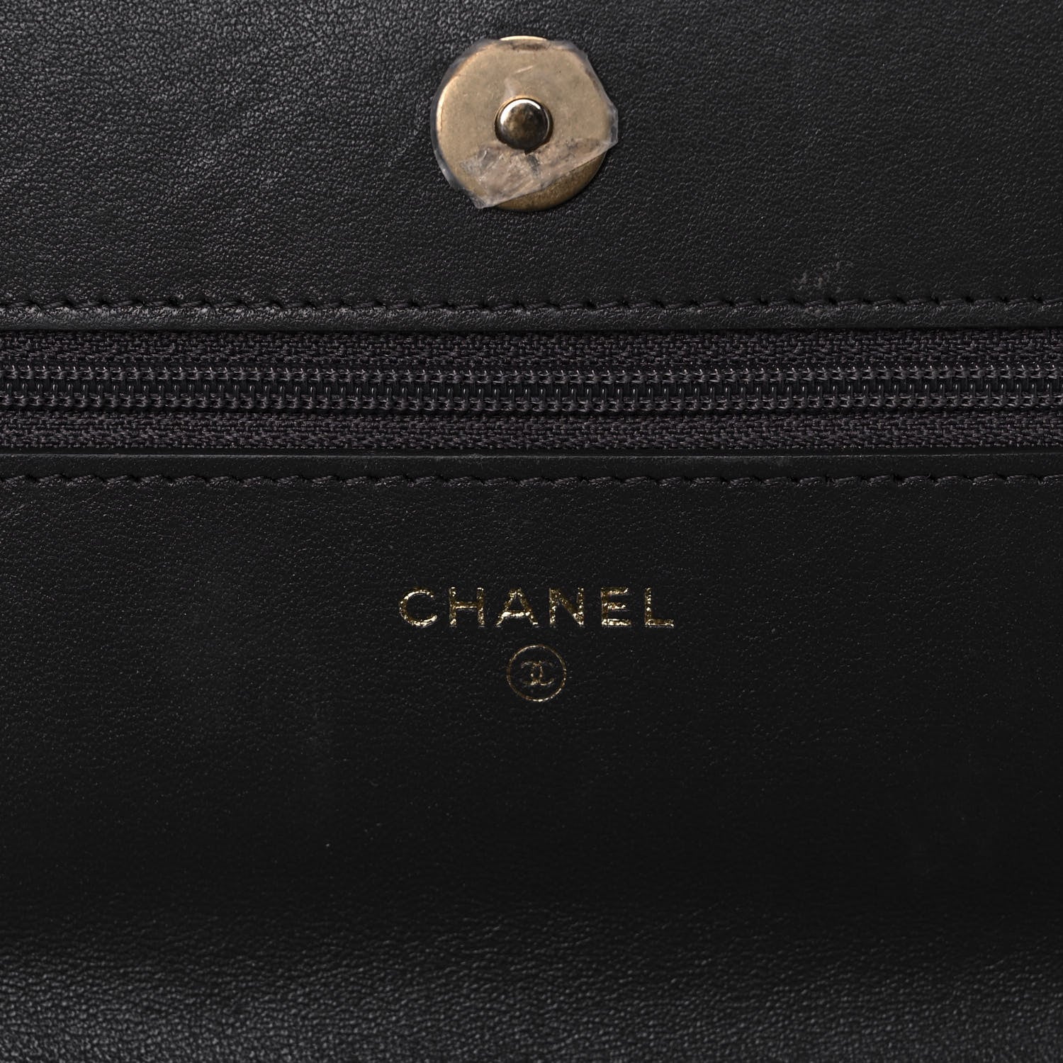 Chanel Lambskin Quilted Chanel 19 Wallet On Chain WOC Dark Grey 6 of 17