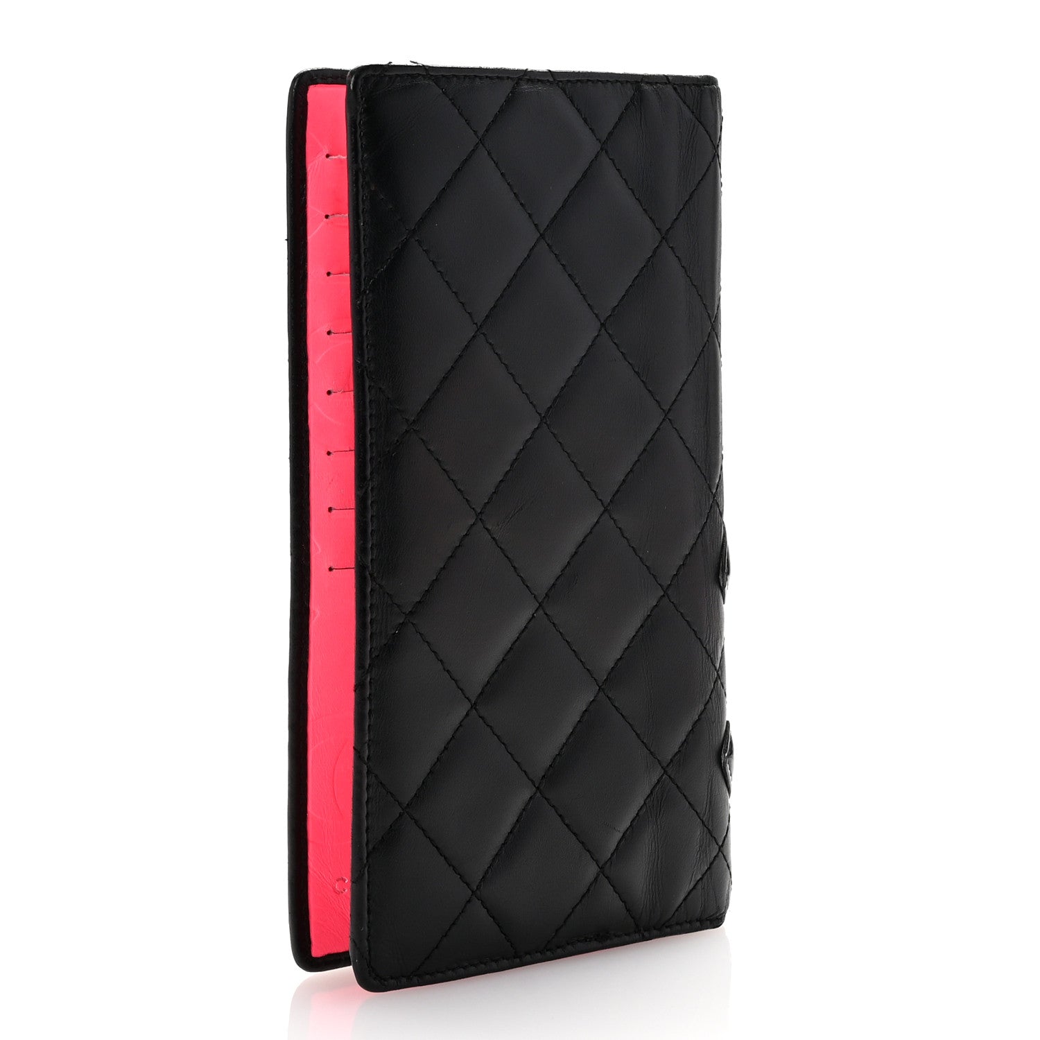 Chanel Calfskin Quilted Cambon Yen Wallet Black 3 of 9