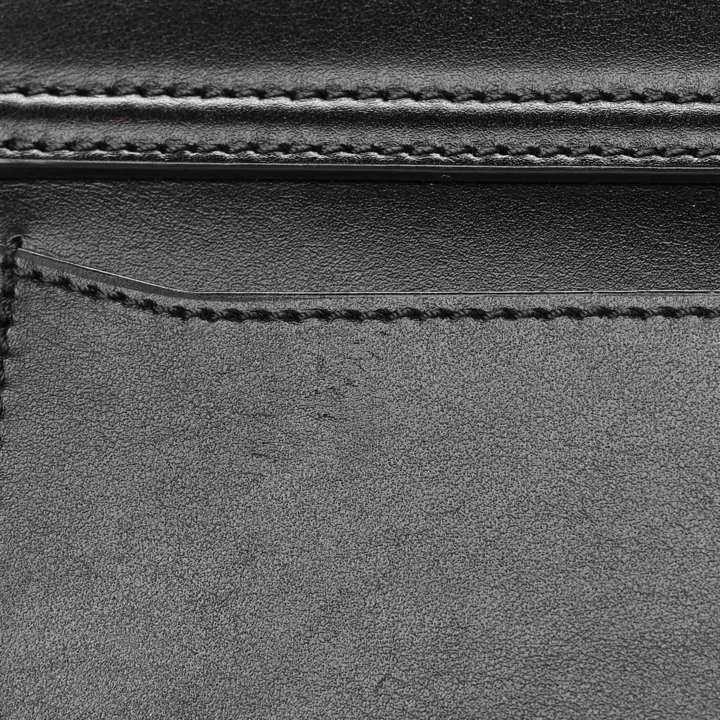 Calfskin Suede C Clutch With Chain Black