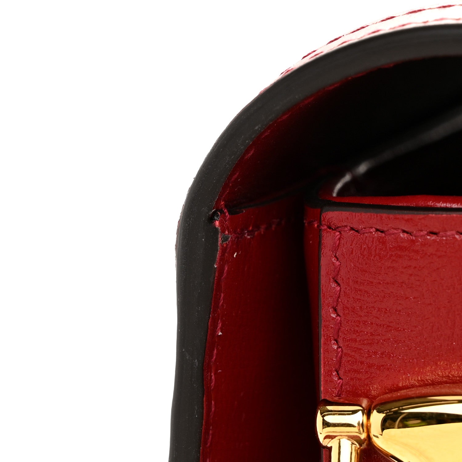 Gucci GG Supreme Monogram Azalea Calfskin Horsebit 1955 Shoulder Bag Beige Ebony New Cherry Red 11 of 11