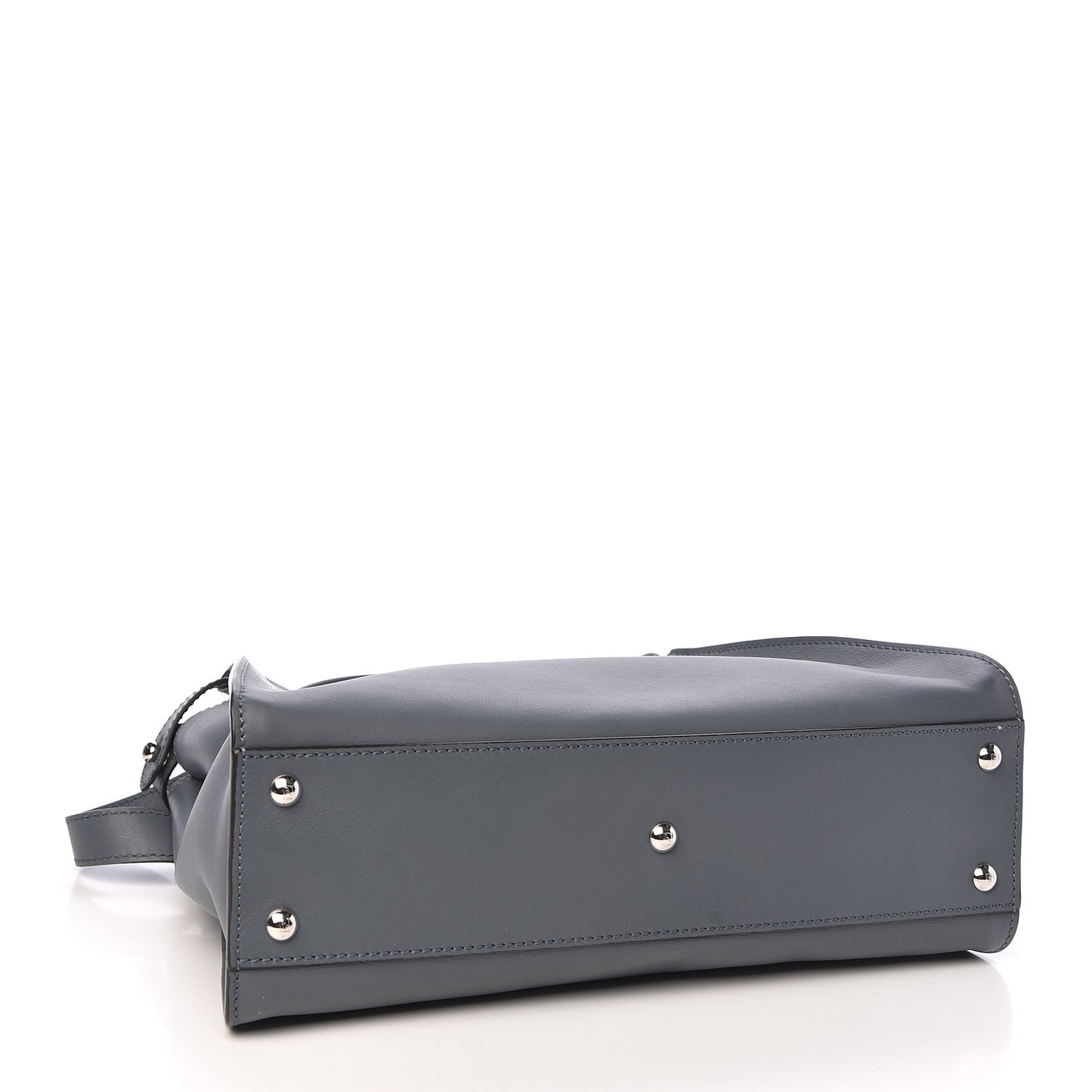 Vitello Seta Shiny Nappa Medium Peekaboo Iconic Satchel Tempesta Grigio Perla
