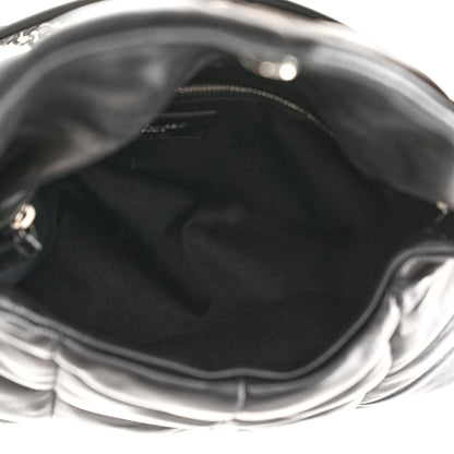 Saint Laurent Lambskin Quilted Small Loulou Puffer Monogram Chain Satchel Black 5 of 11