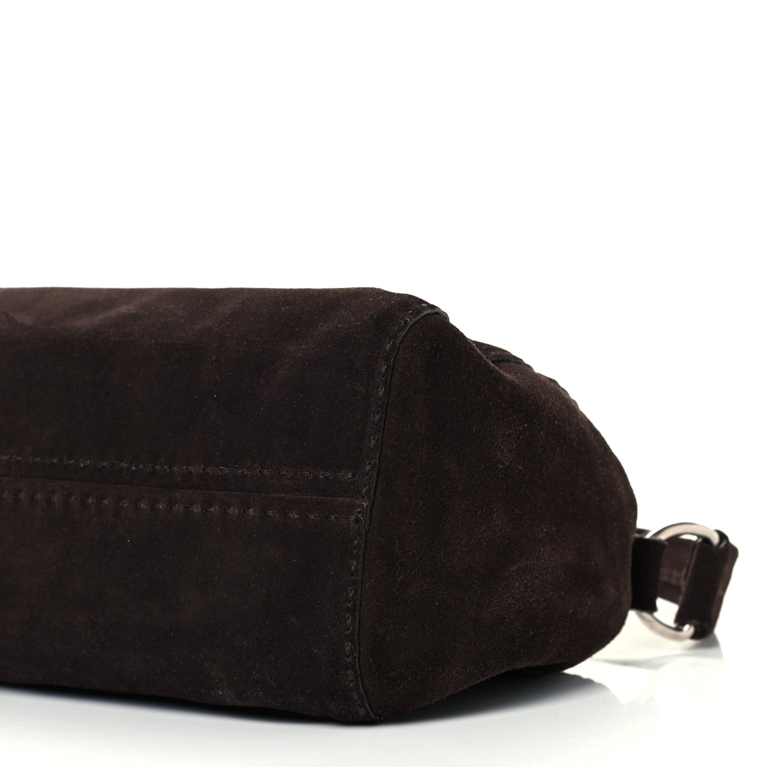 Prada Suede Shoulder Bag Dark Brown 11 of 11