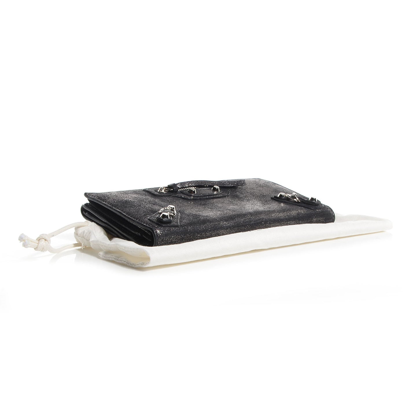 Calfskin Milkyway Papier Money Wallet Black