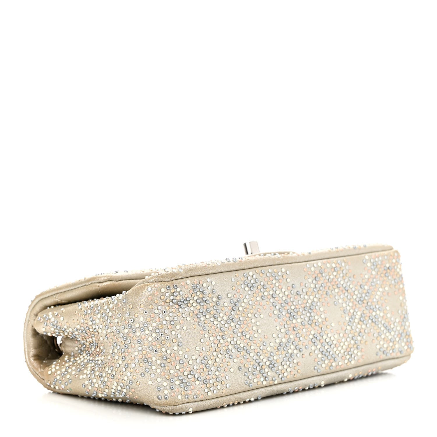 Chanel Iridescent Calfskin Studded Mini Flap Silver 4 of 19