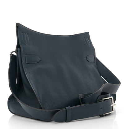 Hermes Taurillon Clemence Jypsiere 34 Bleu de Prusse 3 of 15