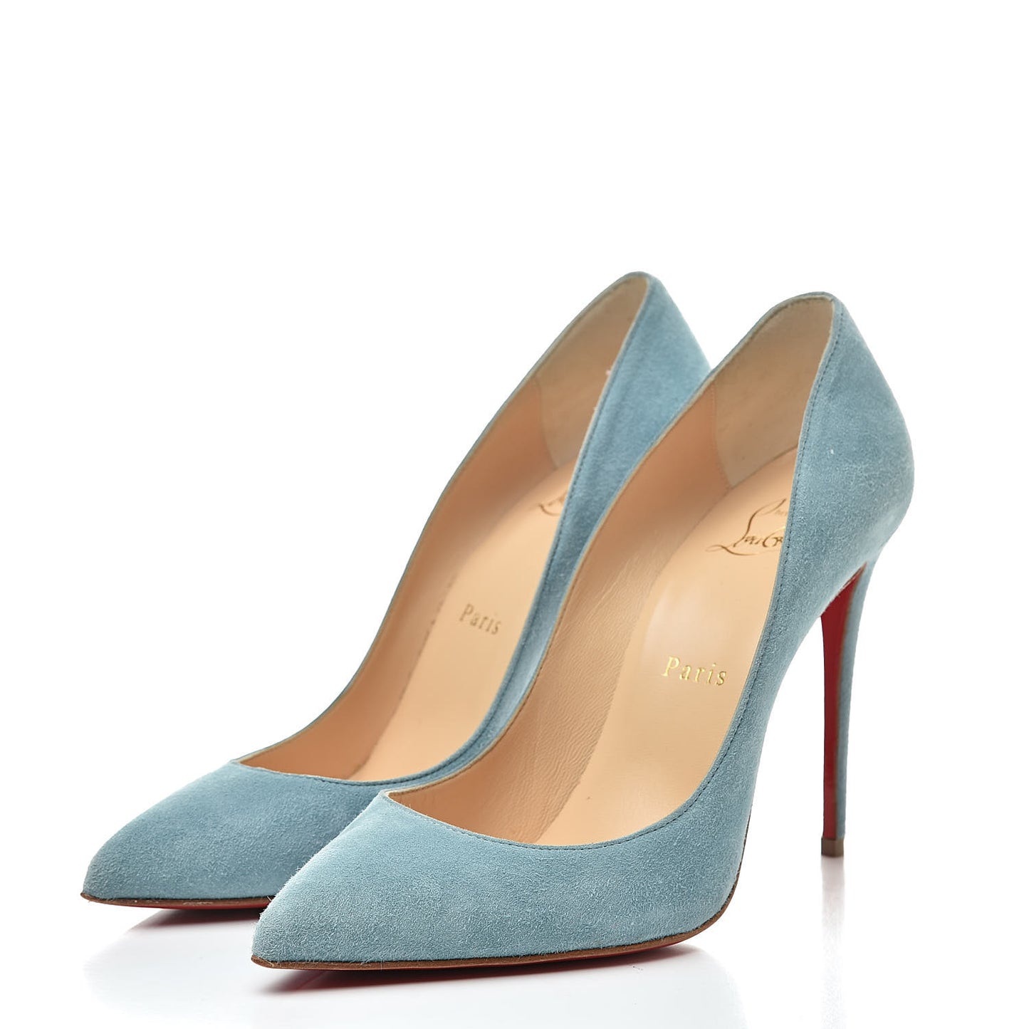 Veau Velours Pigalle Follies 100 Pumps 37 China Blue