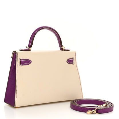 Hermes Epsom Horseshoe Mini Kelly Sellier 20 Craie Anemone 3 of 11