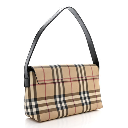 Burberry House Check Flap Shoulder Bag Black 3 of 11