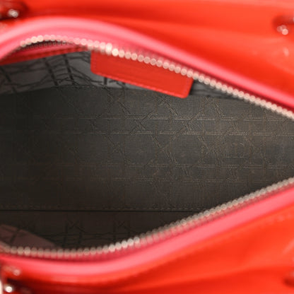 Christian Dior Patent Cannage Medium Lady Dior Orange 5 of 14